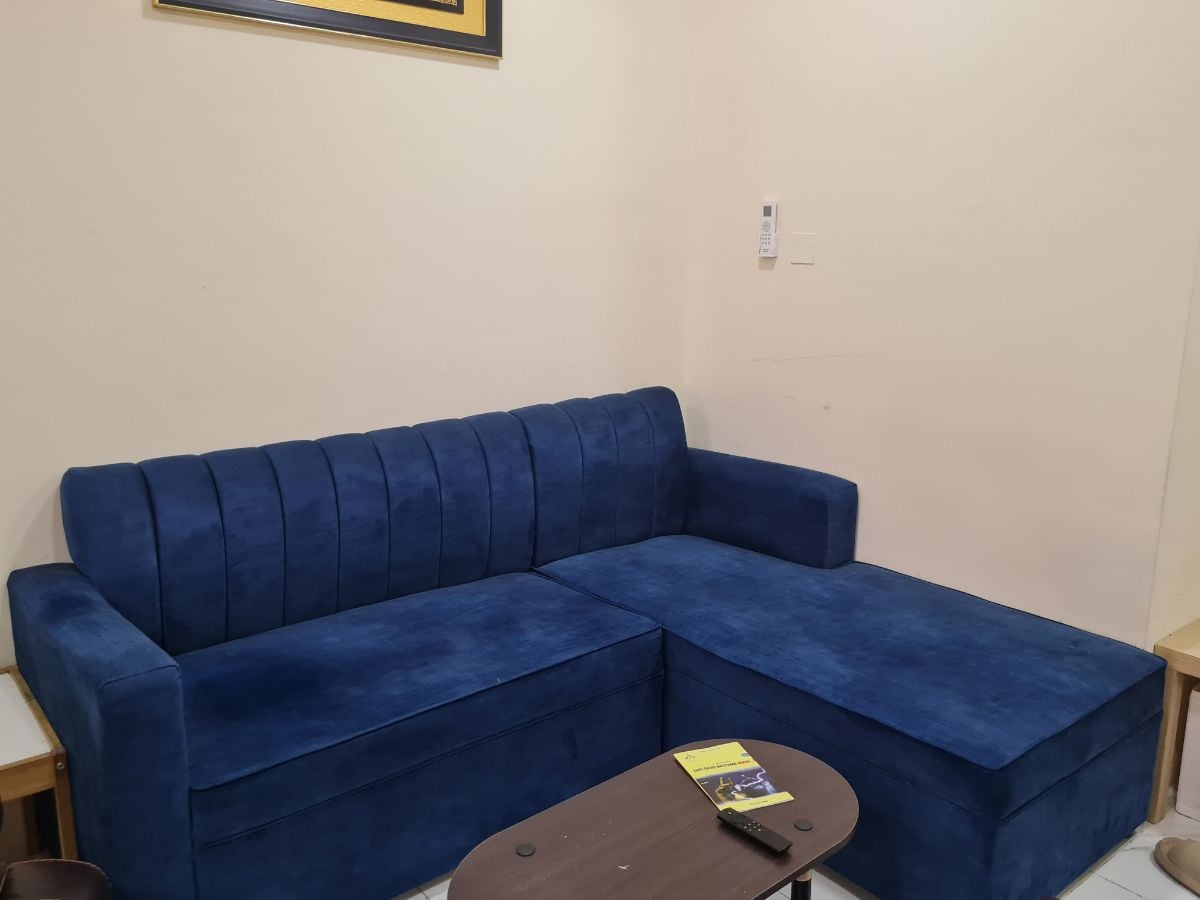 L Shaped Blue colour sofa - Image 1