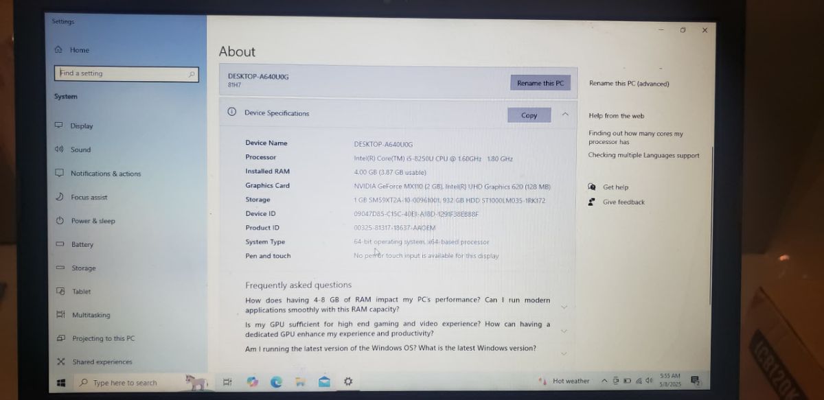 Lenovo ideaped
15.6 inches Laptop for Sale – Reliable Performance with Dedicated Graphics - Image 7