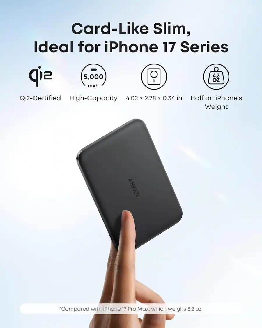 Anker Nano Power Bank 5,000mAh Magnetic Wireless Charging Battery - Image 2