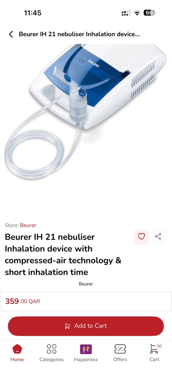 Beurer IH21 nebuliser compressed - Image 1