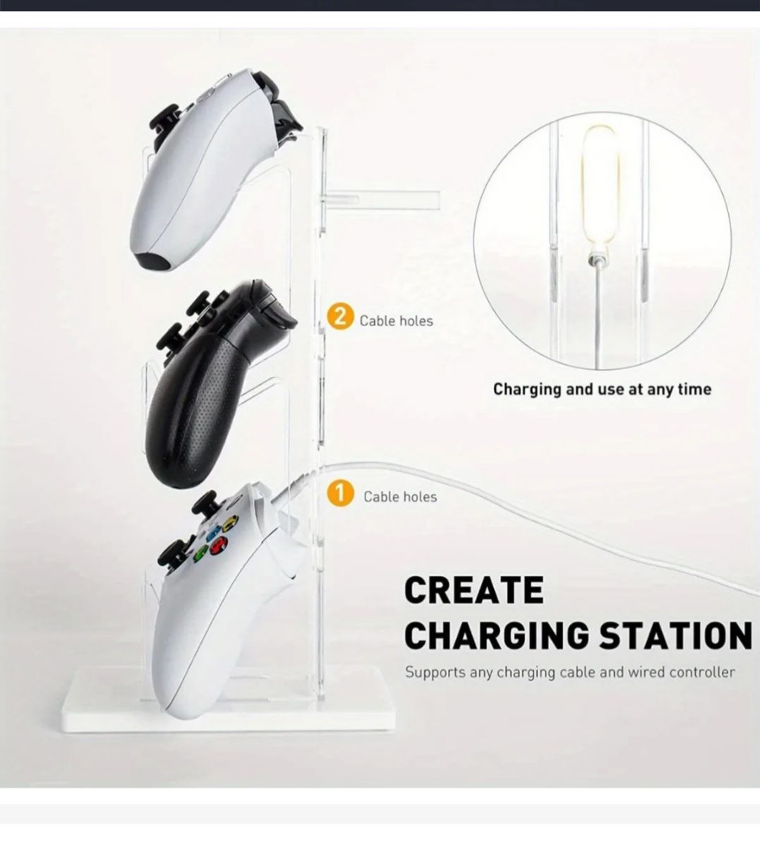 Three-layer Gamepad Holder With Headphone Holder For PS4/ PS5/PS3 Desktop - Image 2