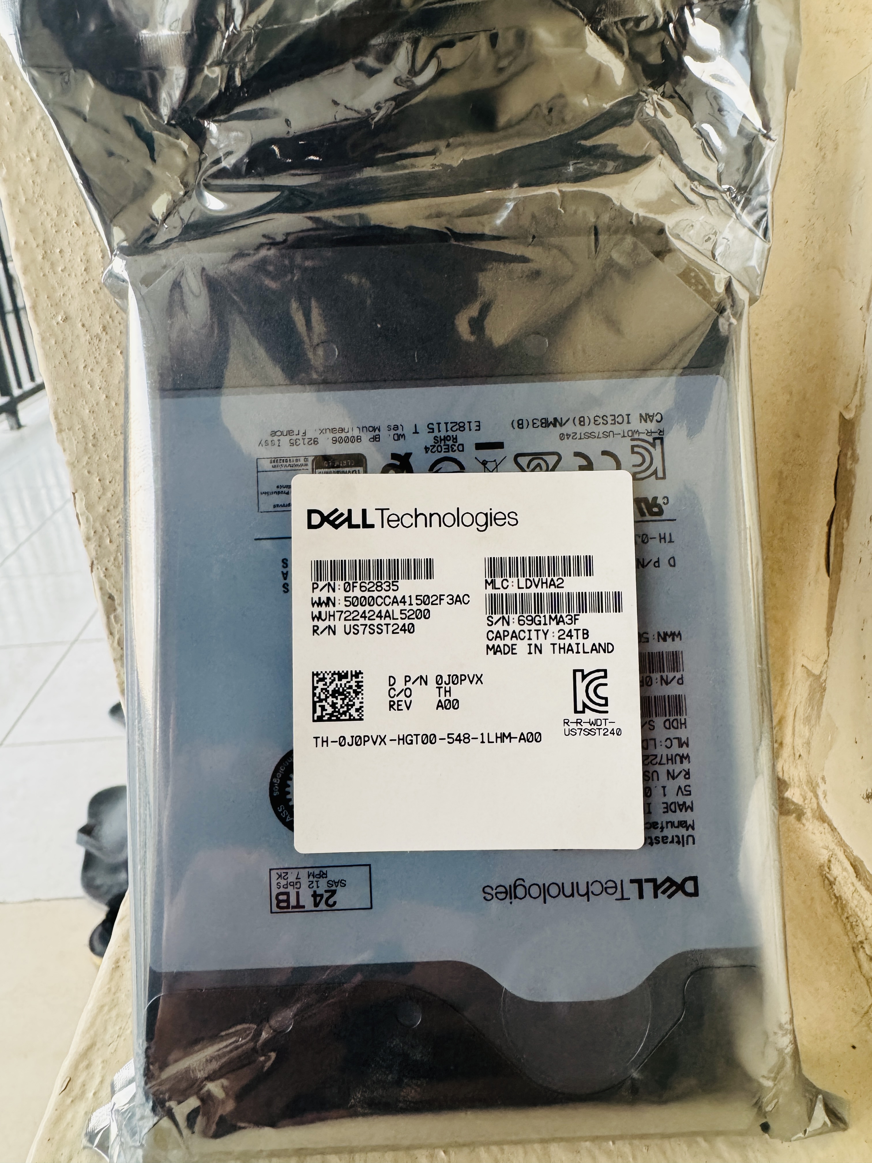 Dell J0PVX 24 TB SAS Hard Drive – Brand New / Unused - Image 3