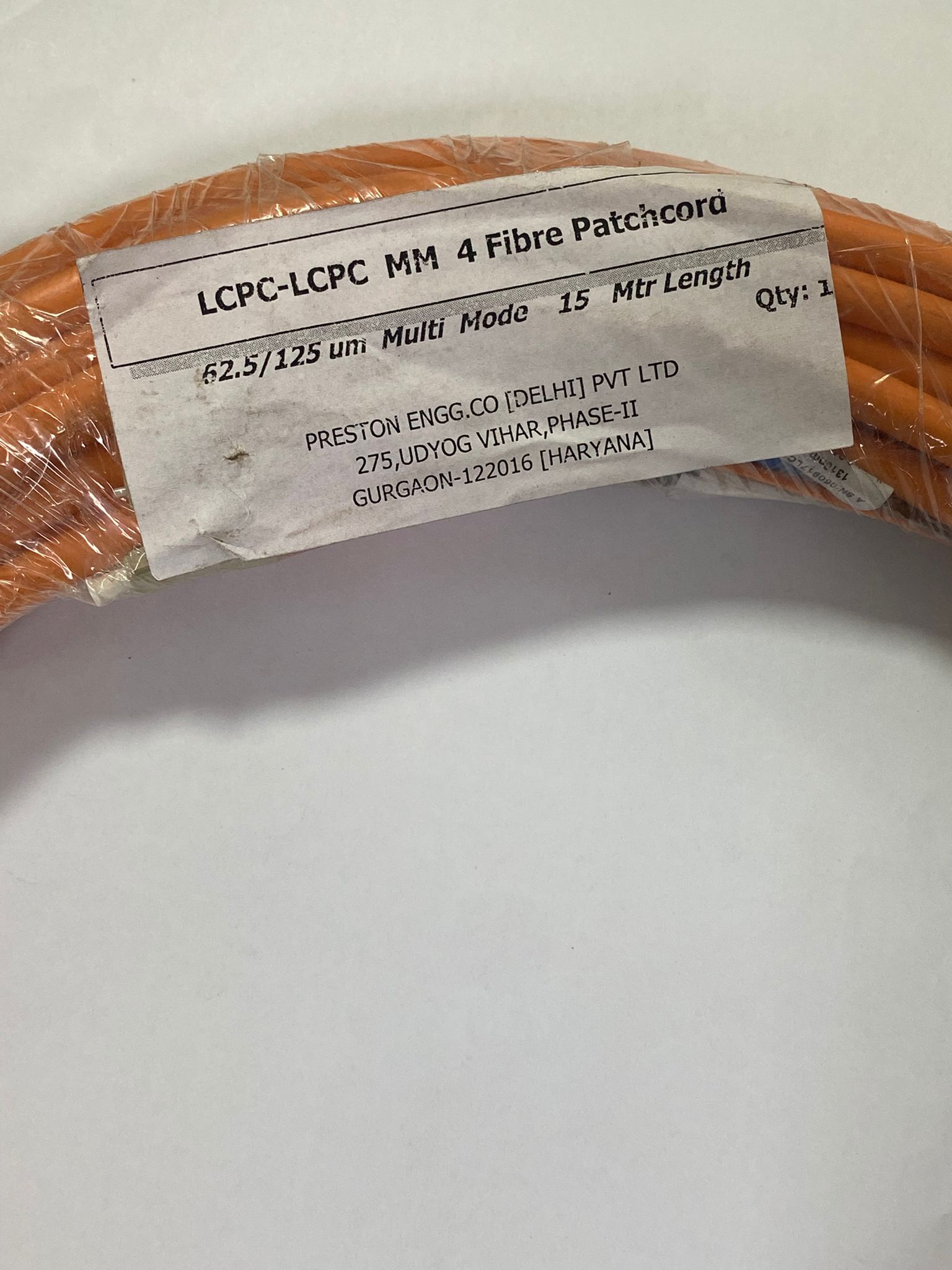 LC-LC Duplex Fiber Optic Cable Multimode OM1 62.5/125 -15M-Patch Cord Jumper - Image 4