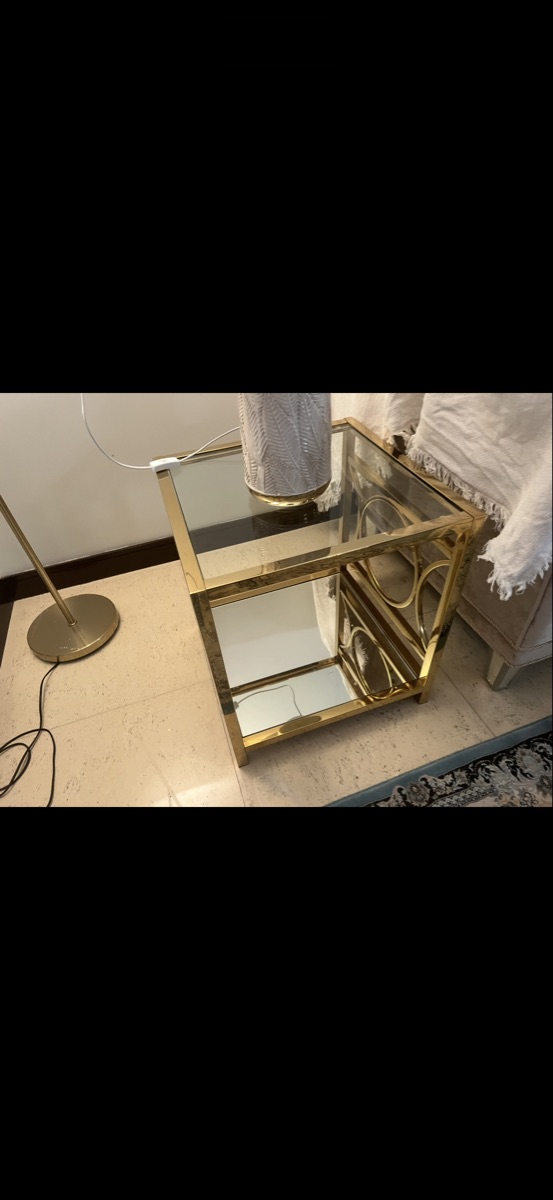 Gold frame glass tables - Image 4