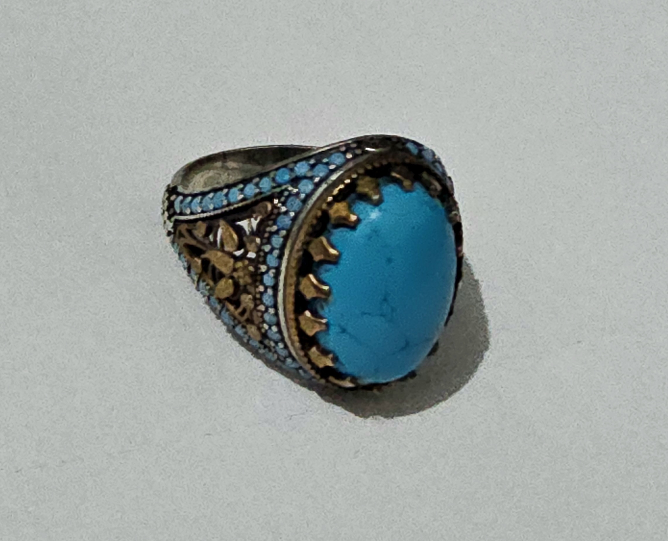 Ottoman style Turquoise Stone Ring - Image 5