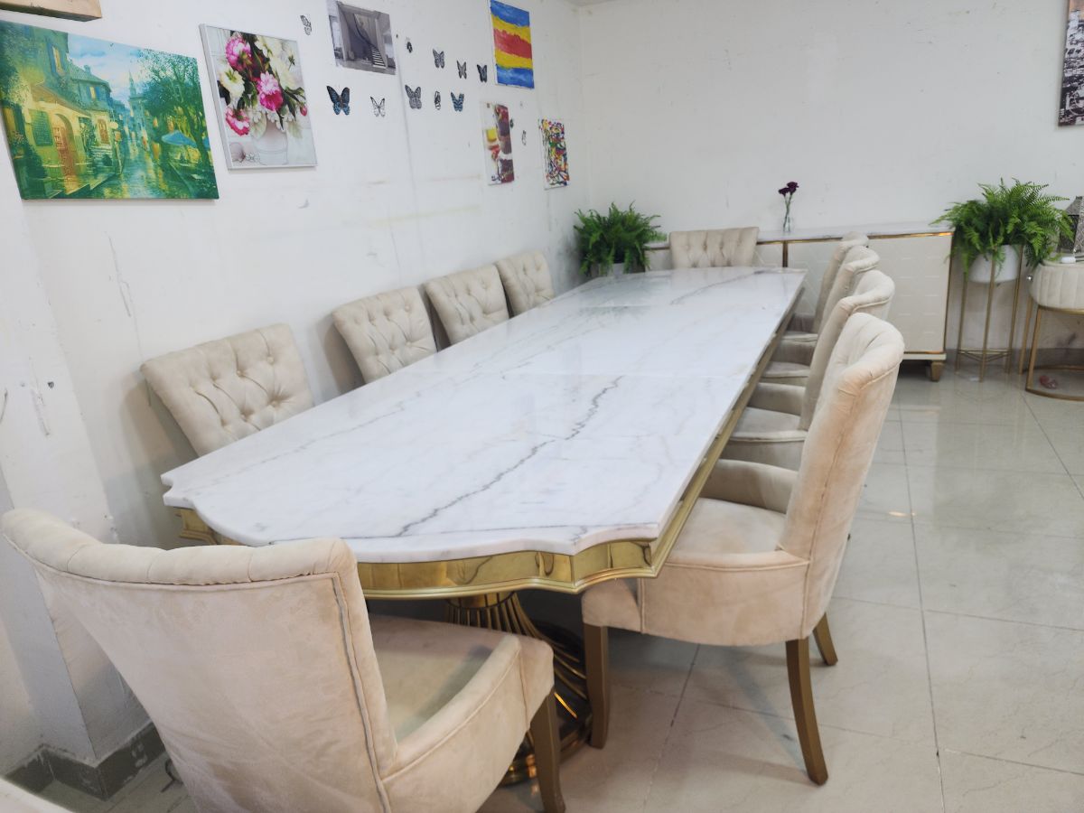 For Sale Midis Brand Daning Table Whit Bup 10 Chair Very Excellent Condition - Image 8