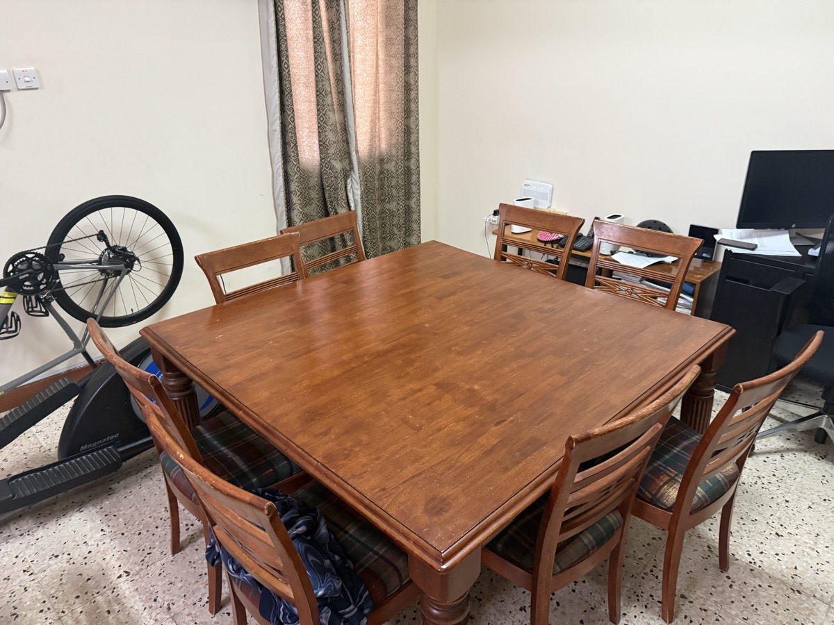 Dining table with 8 chairs for sale - Image 3