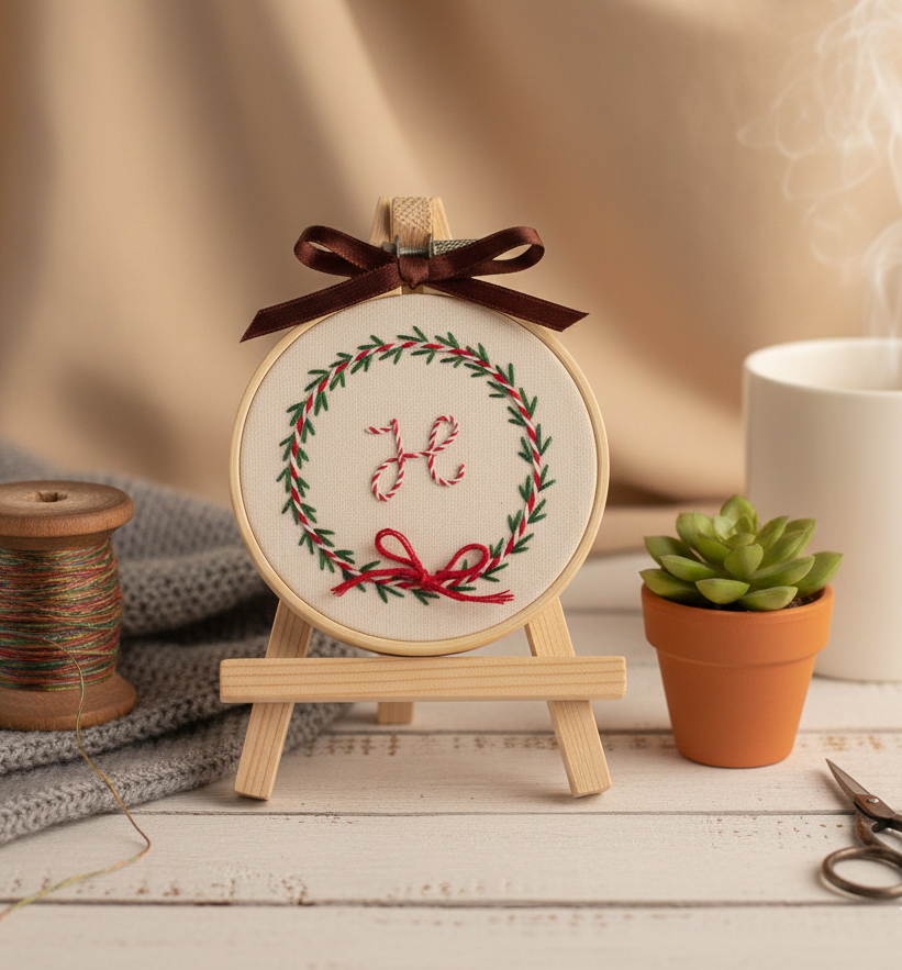 Handmade Christmas Embroidery Hoop – Perfect Gift & Home Décor - Image 2