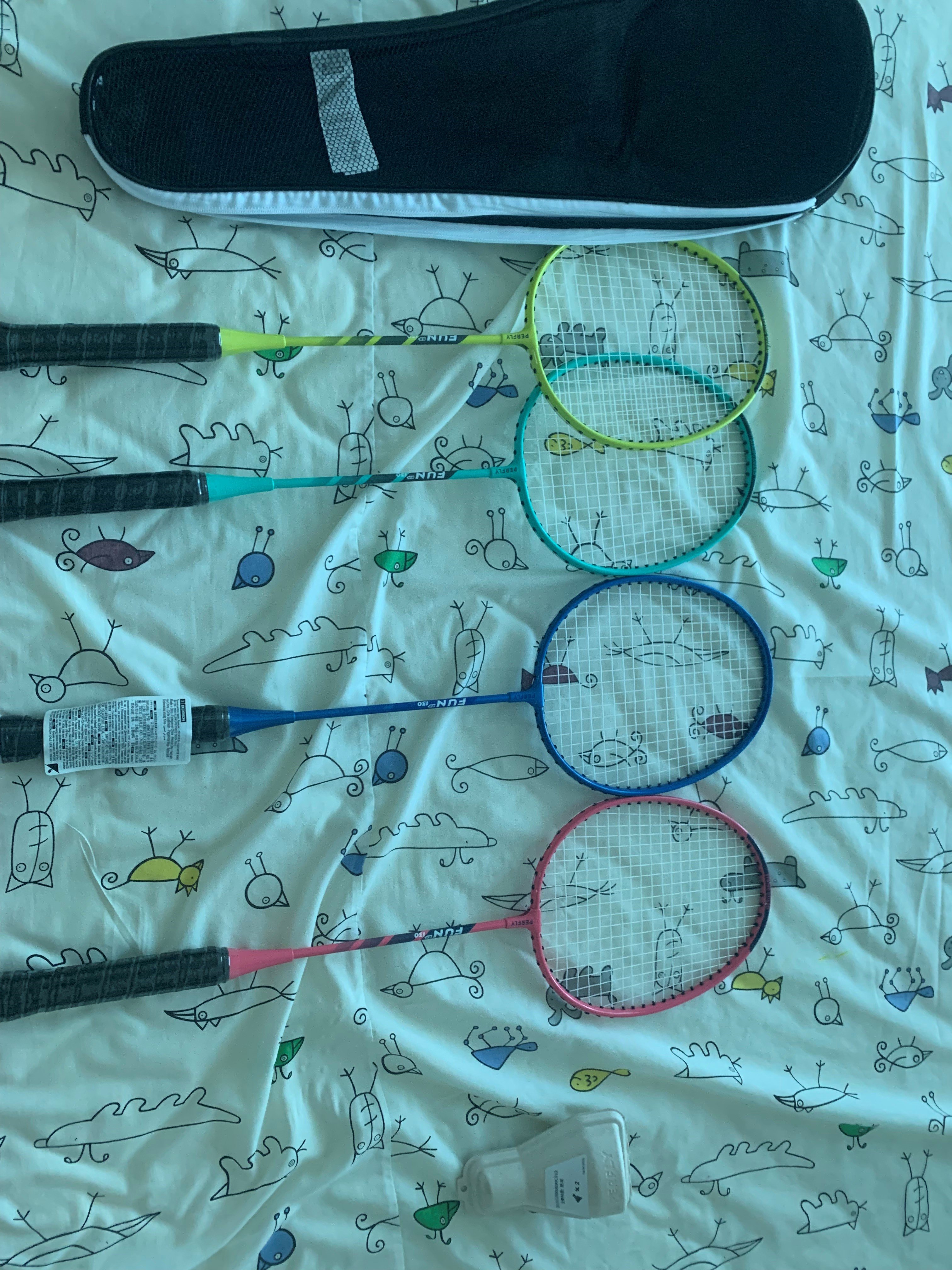 Badminton set 4 rackets and 2 Balls - Image 3