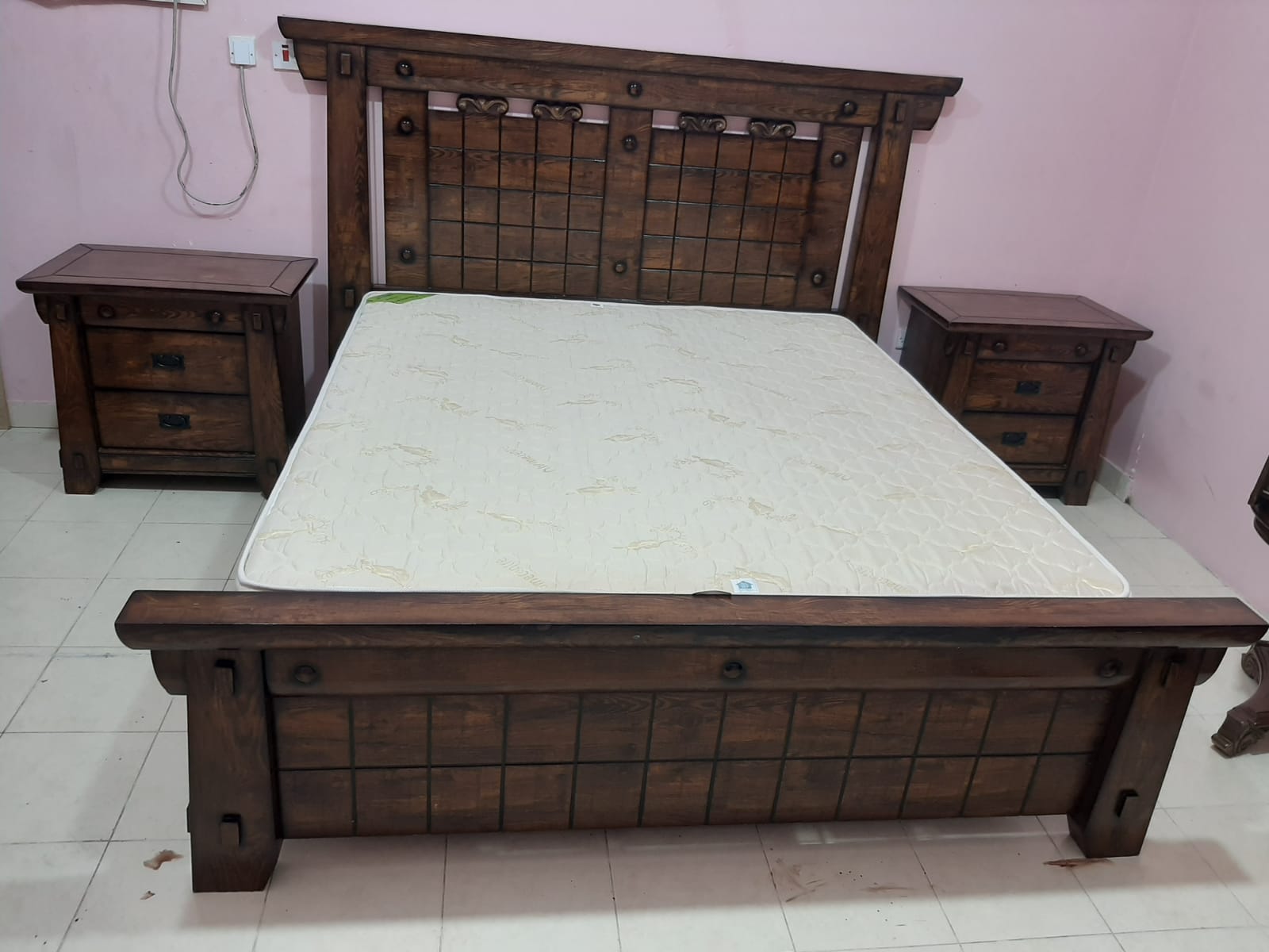 *******  Unique BED ROOM SET for sale : Bed Cot +Wardrobe+Side Table+Dressing Table+Mattress+Storage Cabinet **** - Image 2