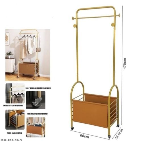 Metal Floor Standing Coat and Hat Rack - Image 1