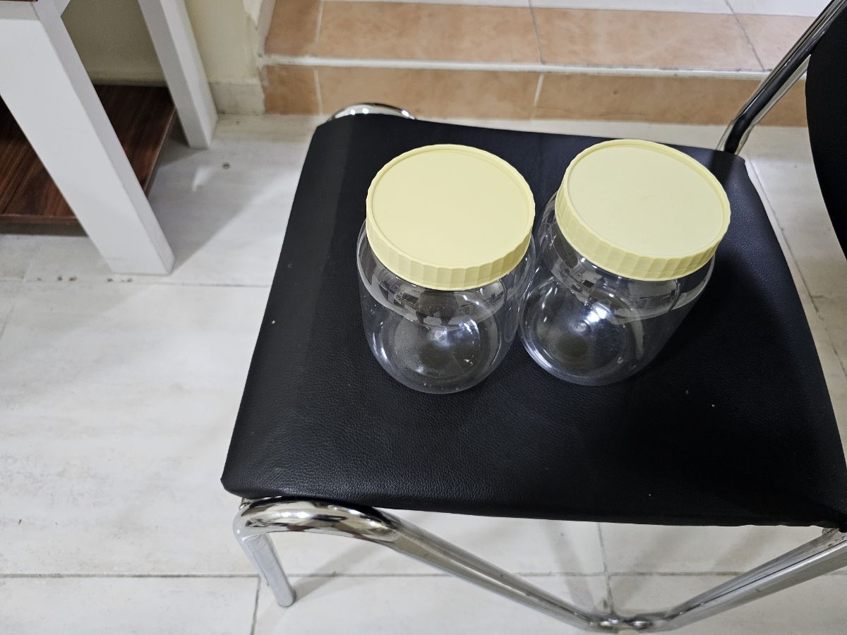 PLASTIC JAR 1 KG 2 NOS FOOD GRADE new - Image 2