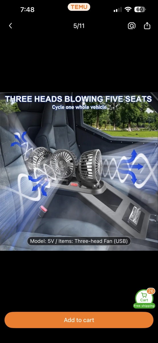 Brand new Electronic Car Fan 2 speed adjustable - Image 6