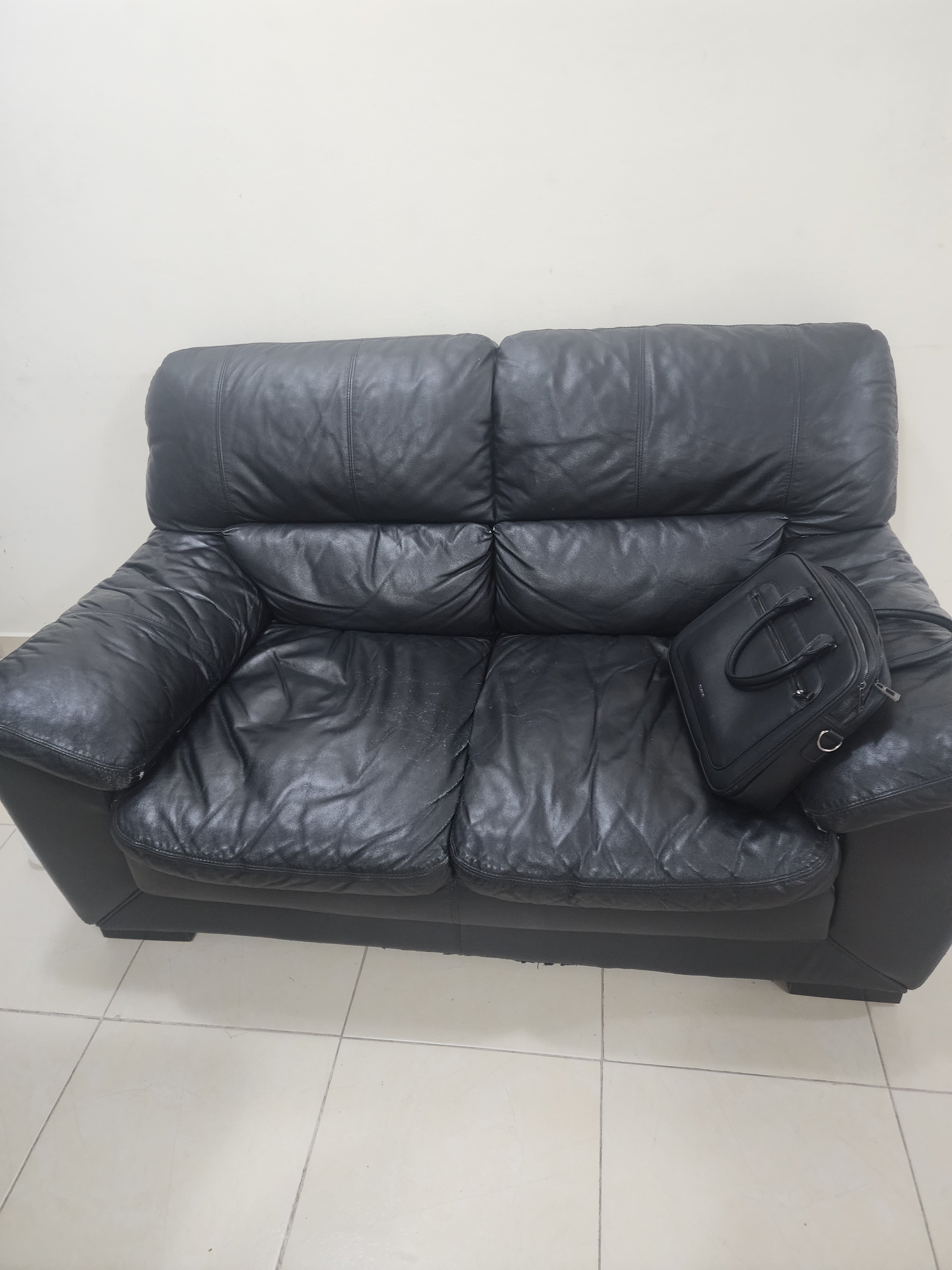 Dining table, 4 Chairs, 3+2 leather sofa should take all together - Image 2