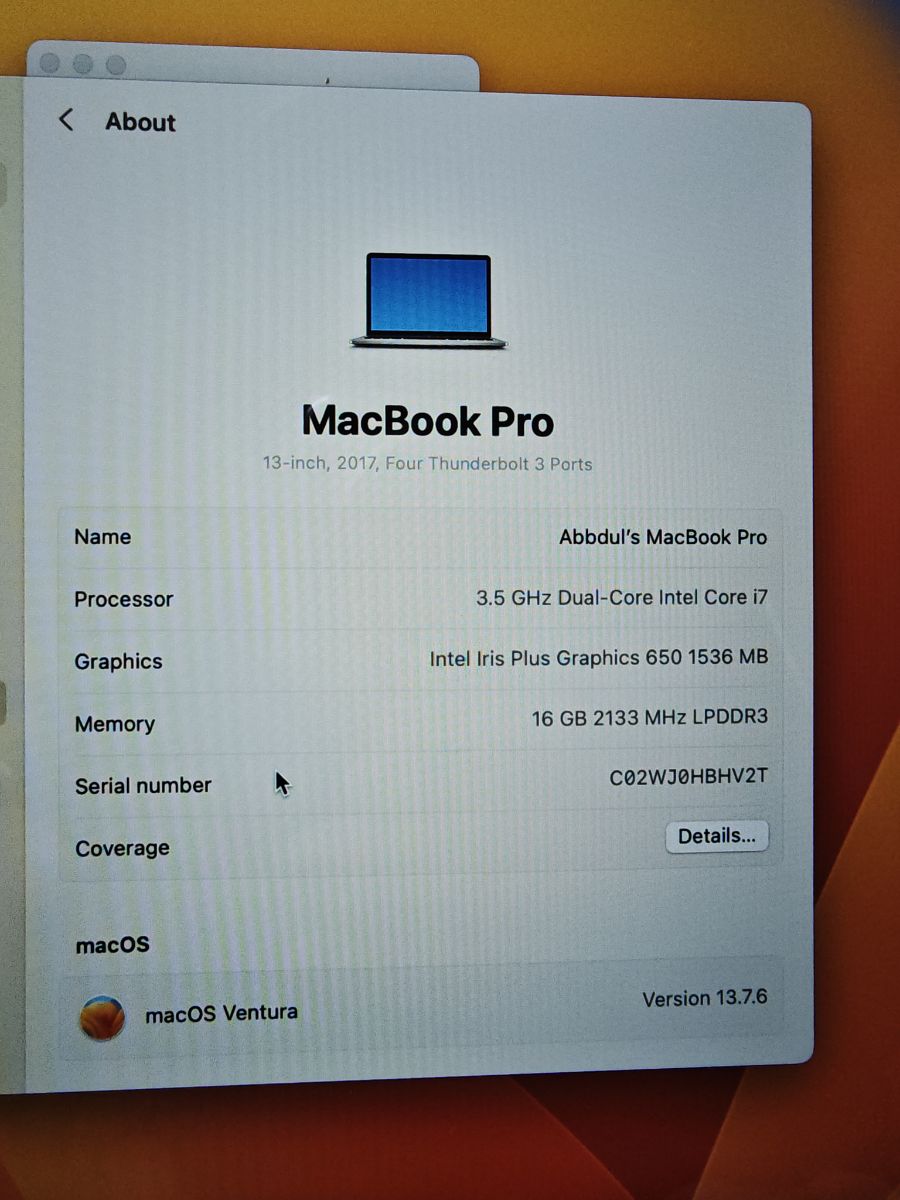 MacBook pro 2017 - Image 4
