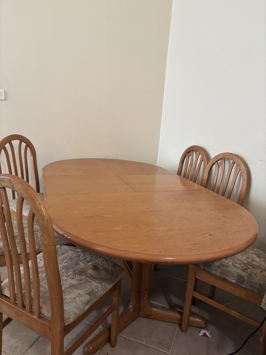 Wooden Table With 6 Chairs - Image 2