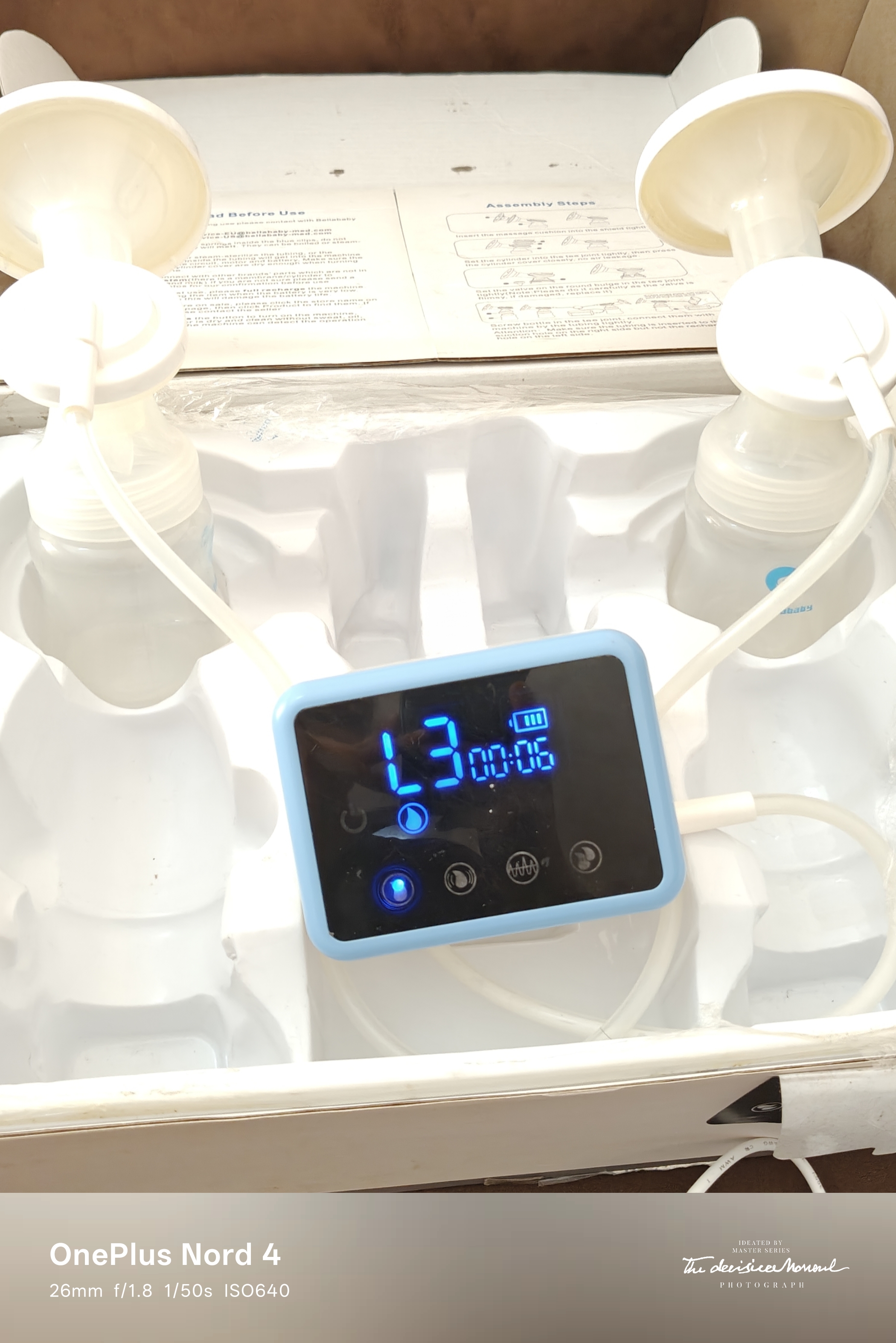 Automatic Dual breast pump chargeable with manual breast pump - Image 3