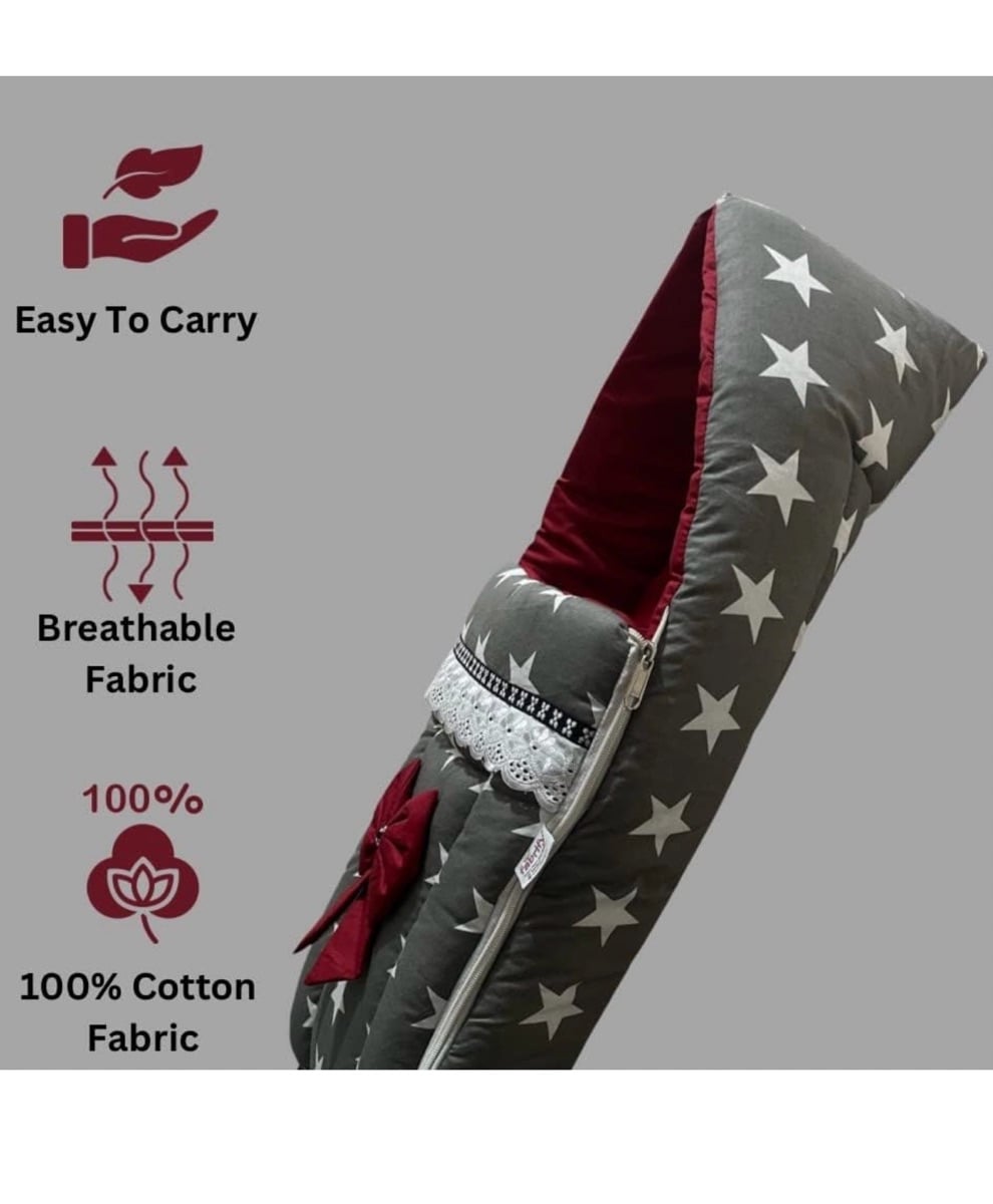 Brand new )Baby Sleeping Bag & Carry Nest, Cotton Bed Cum Infant Sleeping Bag - Image 5