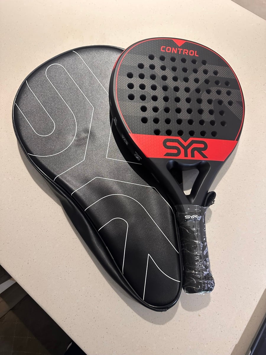 Brand New! SYR CONTROL - Carbon Fibre Padel Tennis Racket In Red - Image 2
