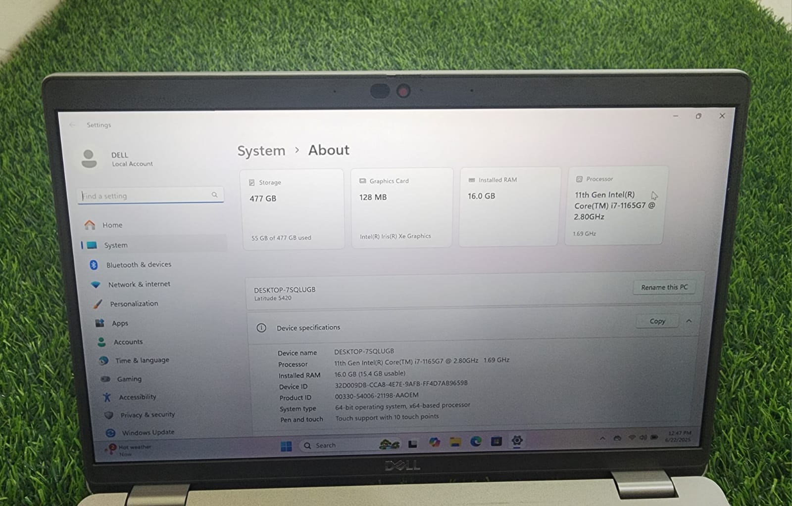 DELL-i7-Touchscreen-11th Gen-16GB RAM-512GB SSD-(33971985) - Image 10