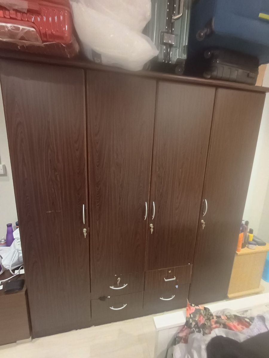 Spacious Wooden Wardrobe with Multiple Drawers – Excellent Condition - Image 3