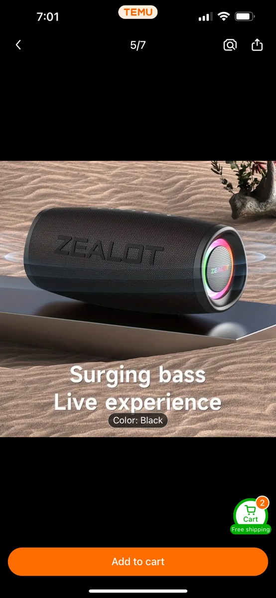 Wireless Speakers, Outdoor Portable Subwoofer Speaker, EQ Mode - Image 5