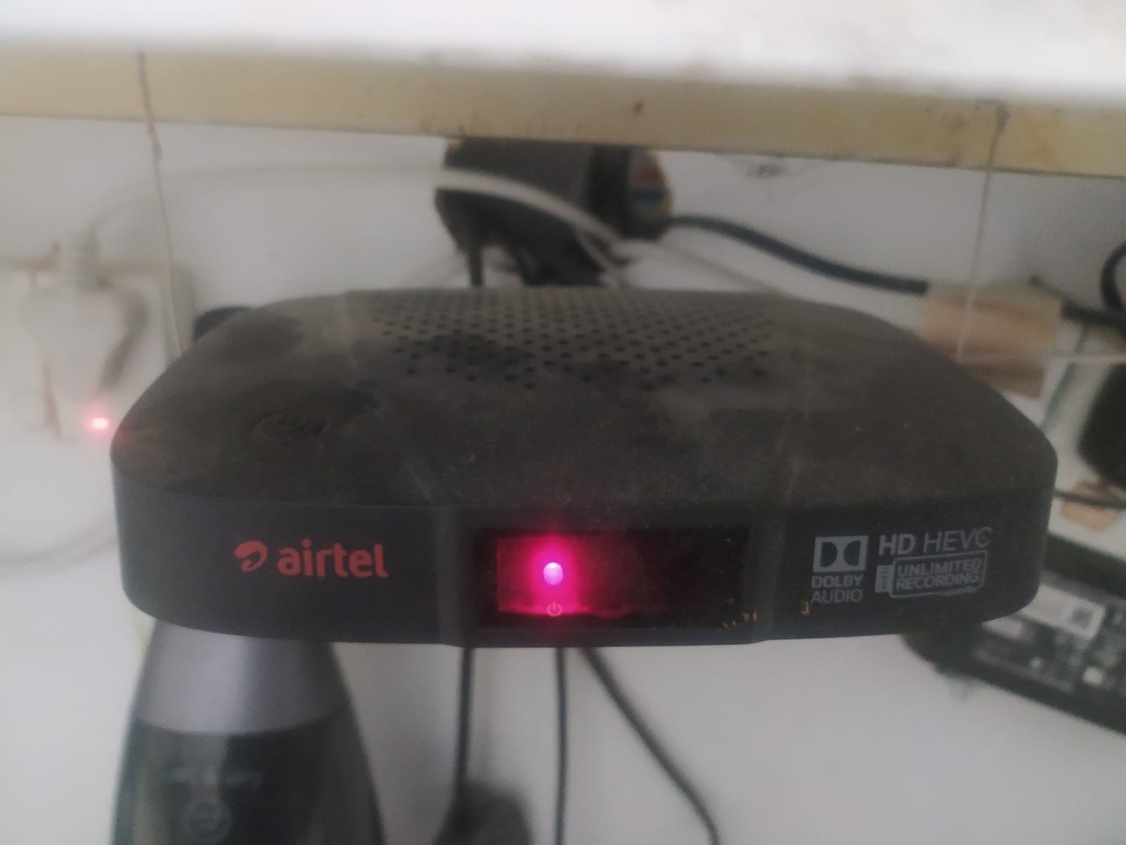 Satellite Dish Big, Airtel HD Receiver, LG LED TV 32inch 3D with Glass (not smart) - Image 2