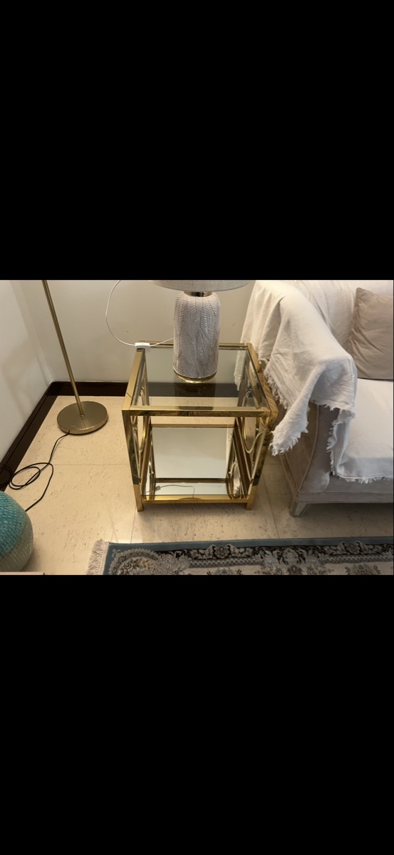 Gold frame glass tables - Image 3