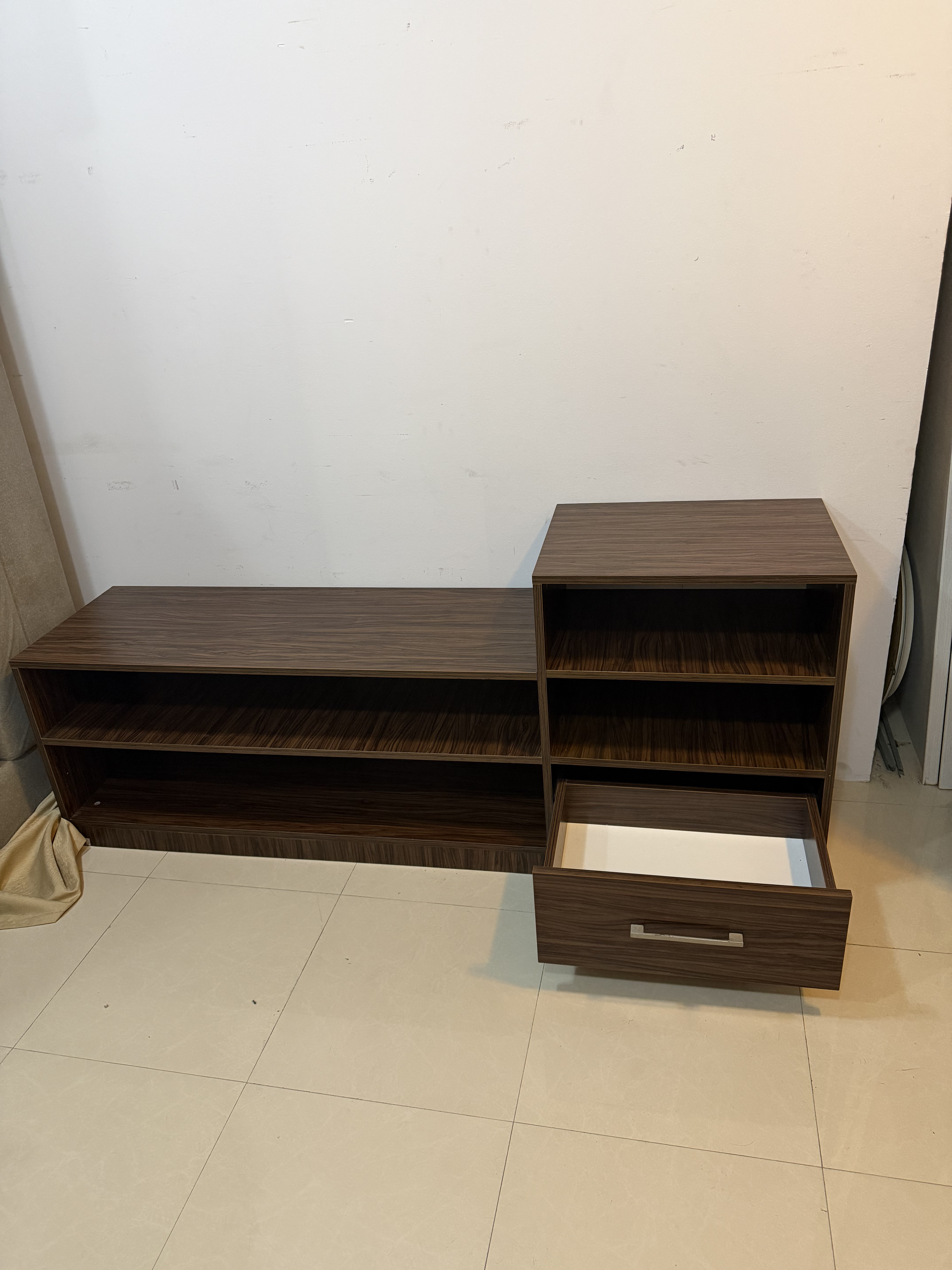 Urgent Sale Tv Stand 200 Qr Perfect condition tv stand no scratches Pick up Location Al Thumama area  Contact on WhatsApp 30306762 - Image 3