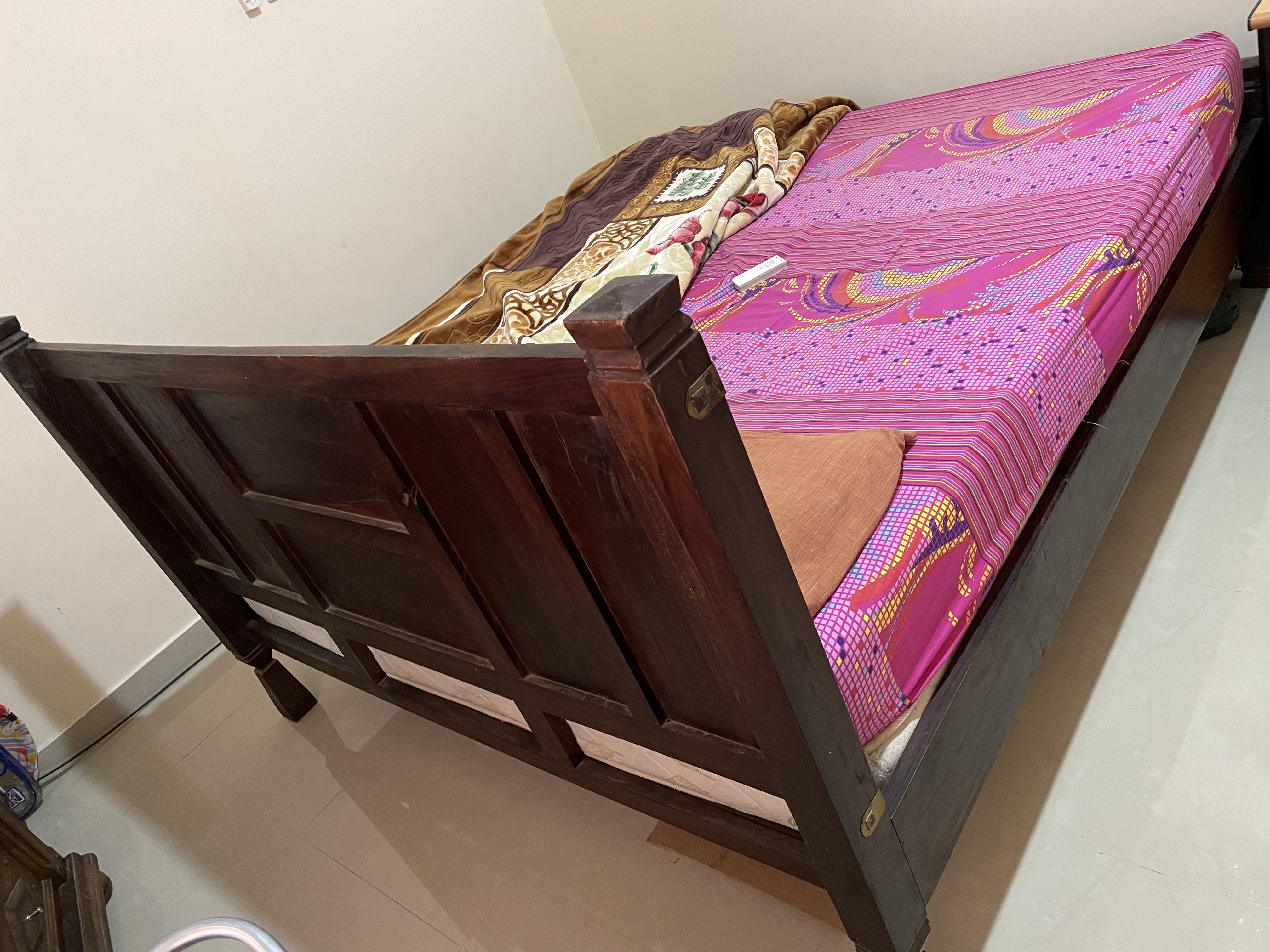 King Size Cot with Bed - original Wood  - Image 15