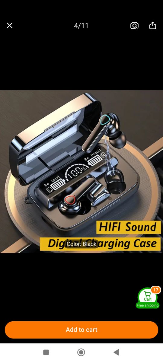 Wireless Headphones Digital Display In Ear Headphones LED With Charging Case - Image 6