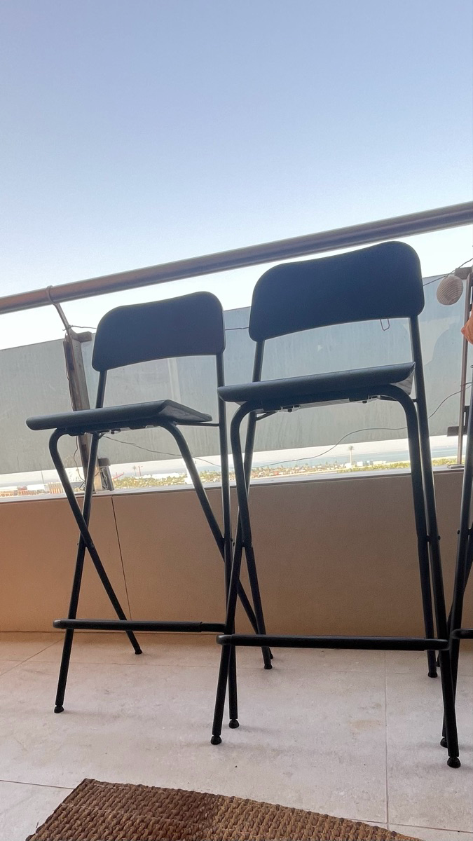 2 Ikea Franklin high bar chairs - black - excellent condition - Image 2