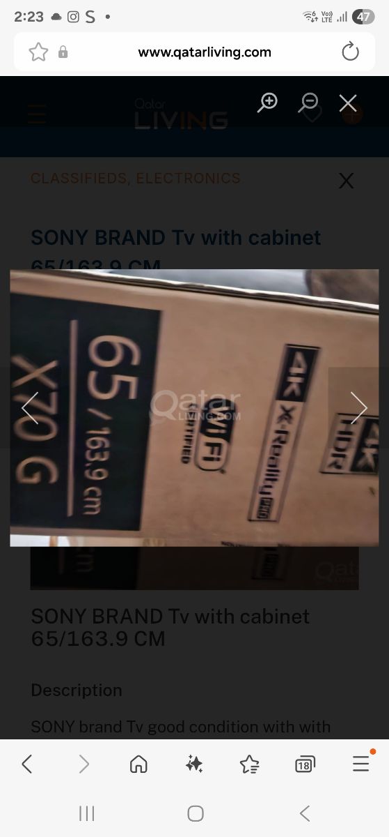 Sony 65" smart tv - Image 2