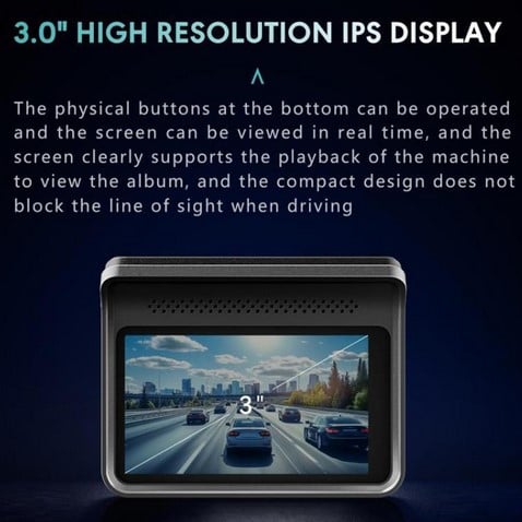 T2 PRO 3.0 Inch 2K HD Night Vision Recorder Hidden Car Camera - Image 4