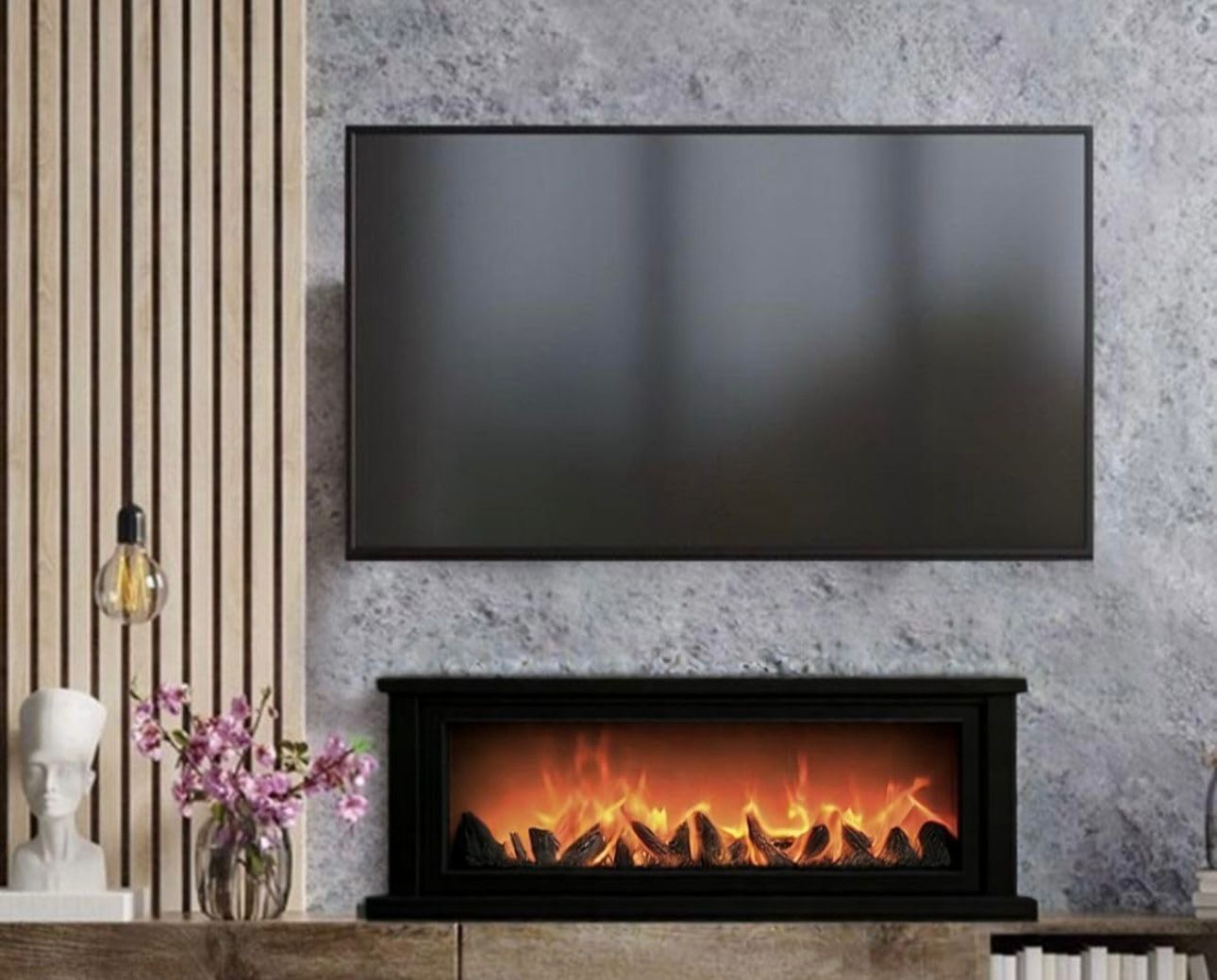 Premium electric Fireplace with Realistic Flame - Image 3
