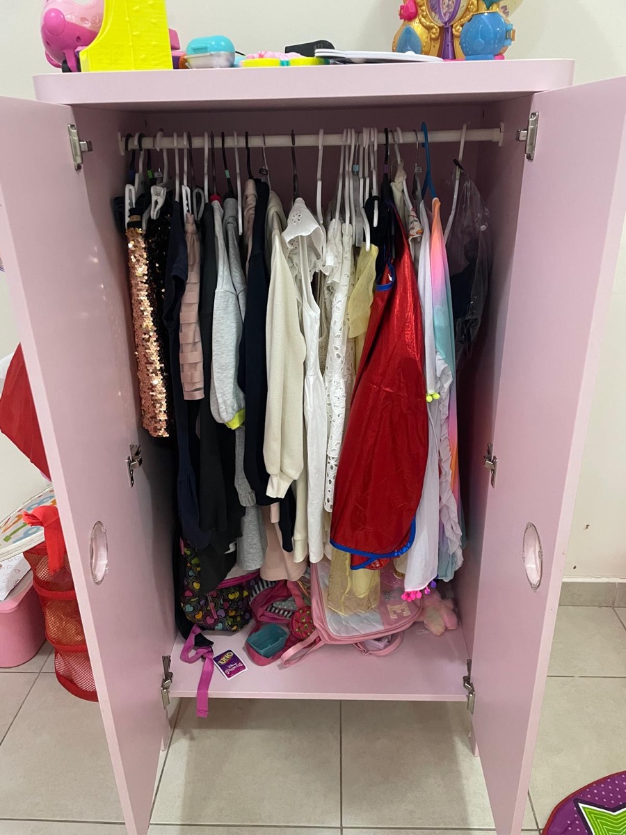 Kids pink ikea wardrobe - Image 2