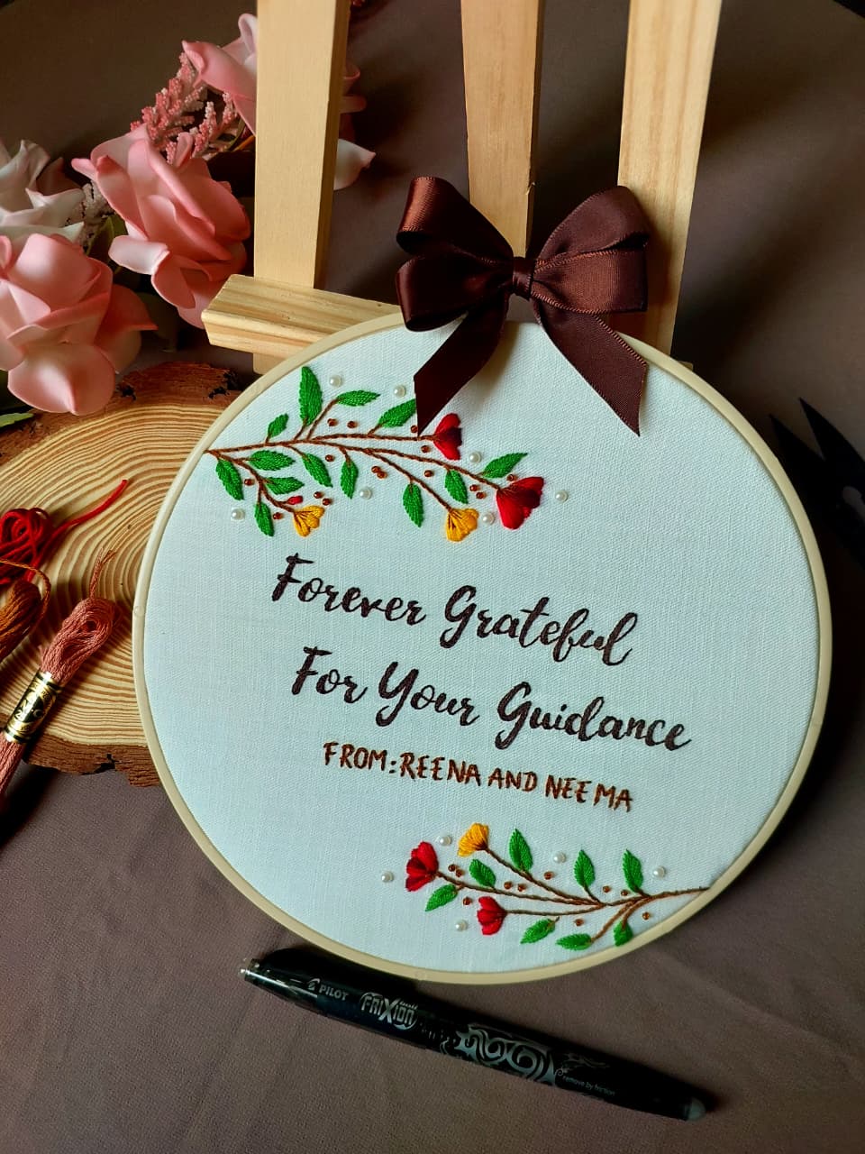 Handmade Embroidery Hoop – Customizable & Perfect as a Gift ? - Image 2