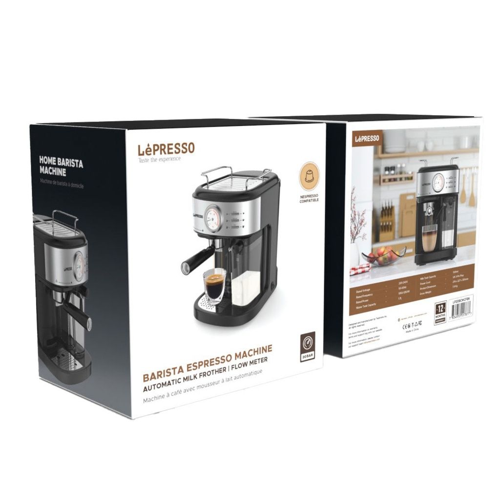 Coffee Machine 20 Bar Powerful Pressure Pump With Capsule Filter and Funnel-LePresso 7877 - Image 3
