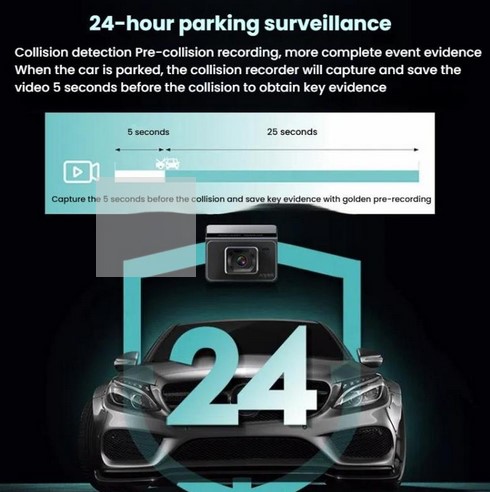 T2 PRO 3.0 Inch 2K HD Night Vision Recorder Hidden Car Camera - Image 8