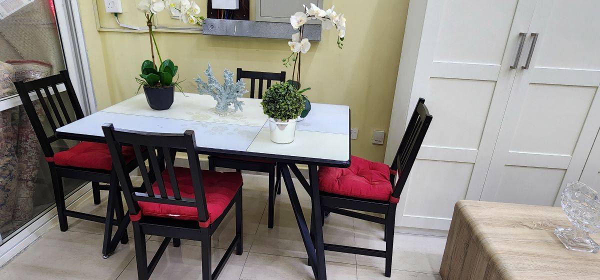 Home centre Dining table 4 chair - Image 3