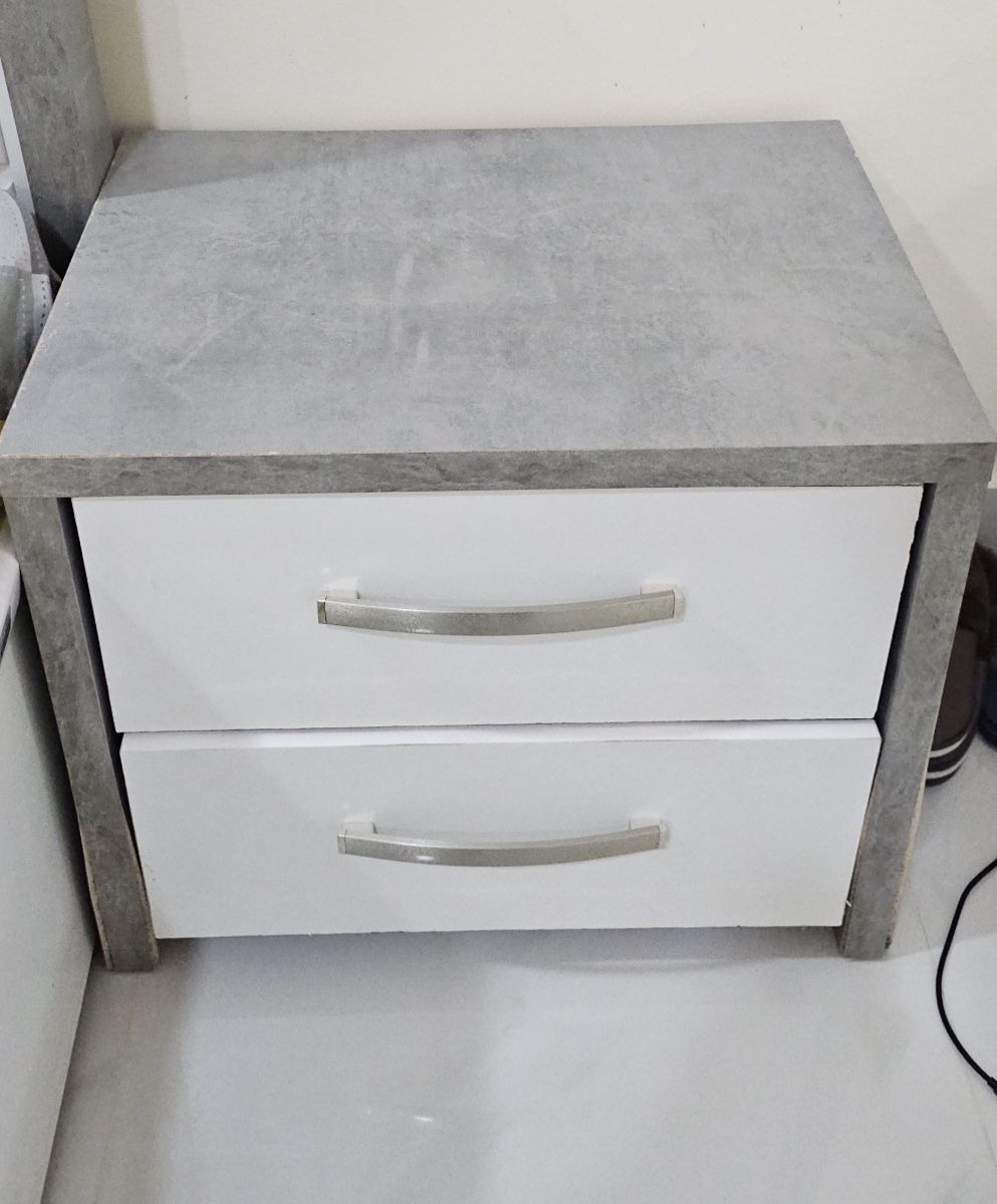Bed frame 160×200, and bedside table with storage - Image 2