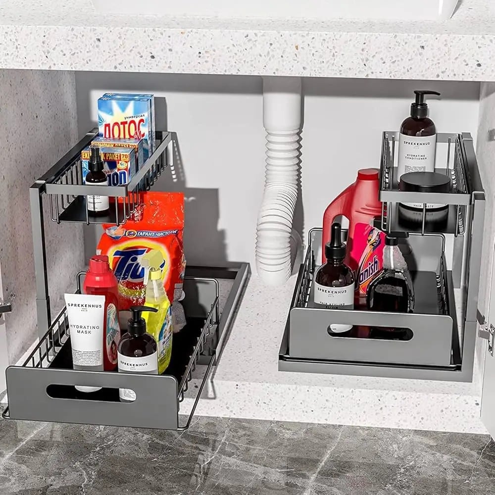 Under Sink Organizers and Storage Multi Tier Slide Out Kitchen - Image 3
