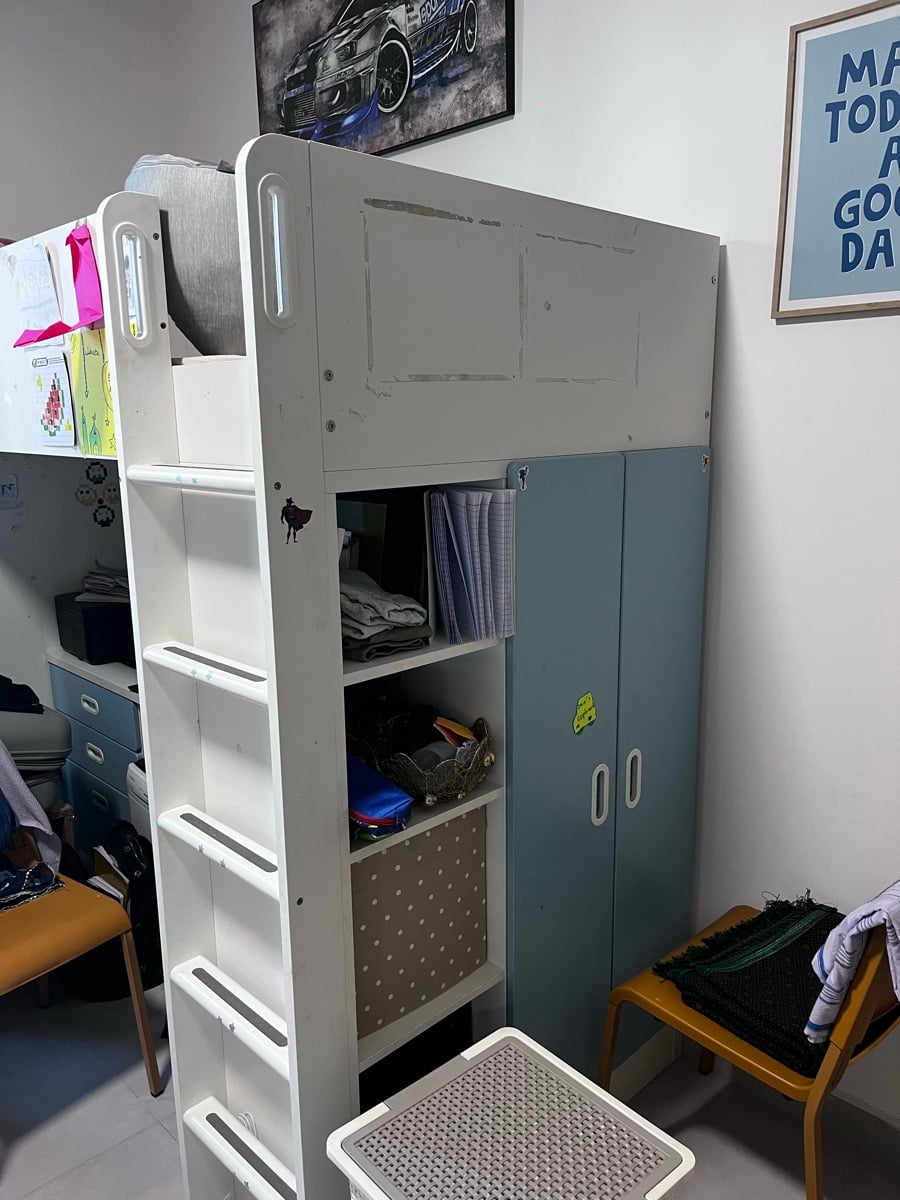 IKEA Kids Bunker Bed with Cabinet and Desk and Ladder - Image 1
