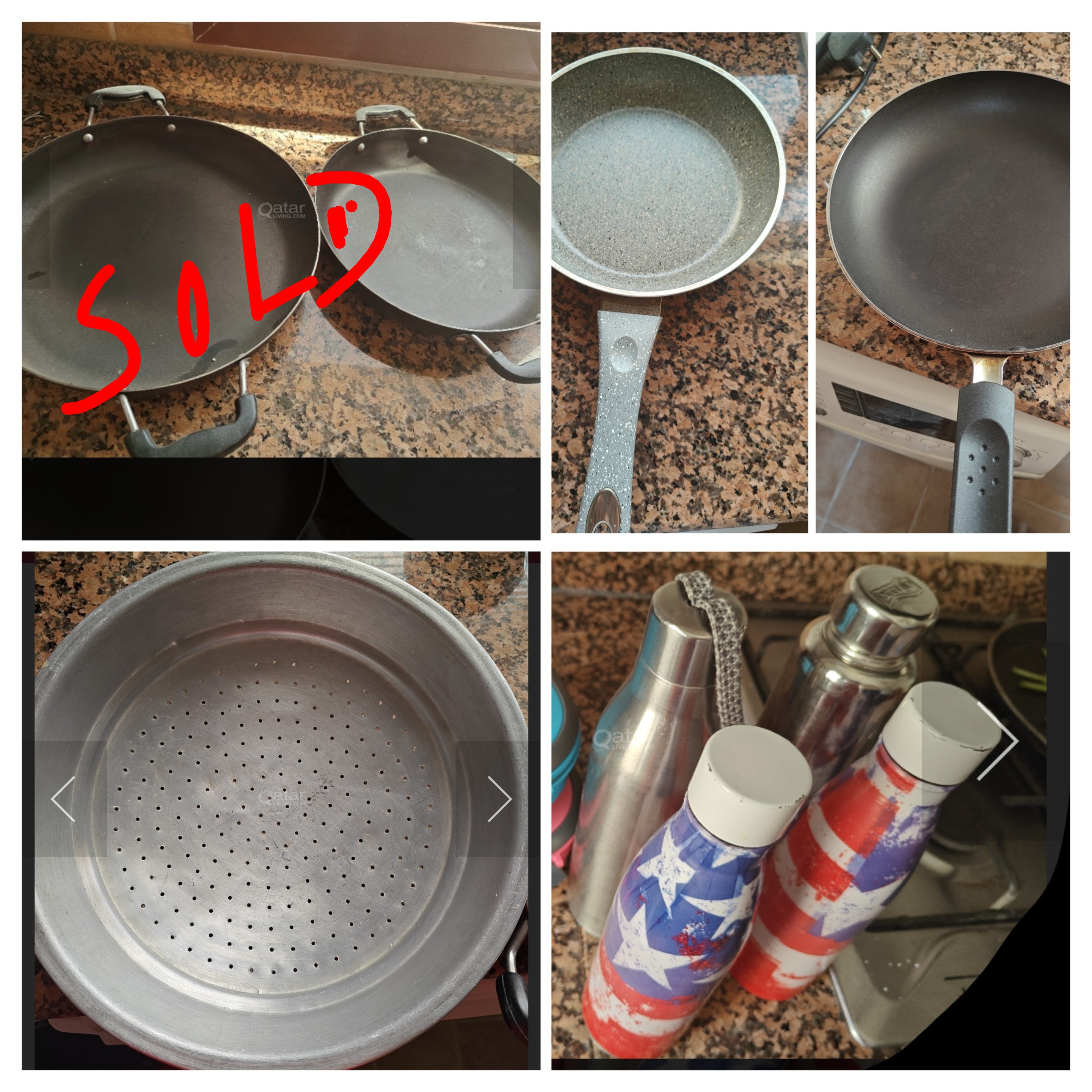 Kitchen items - Pans,Plates,Steel bottles - Image 2