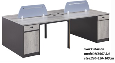 4 SEATER OFFICE WORKSTATION - Image 1
