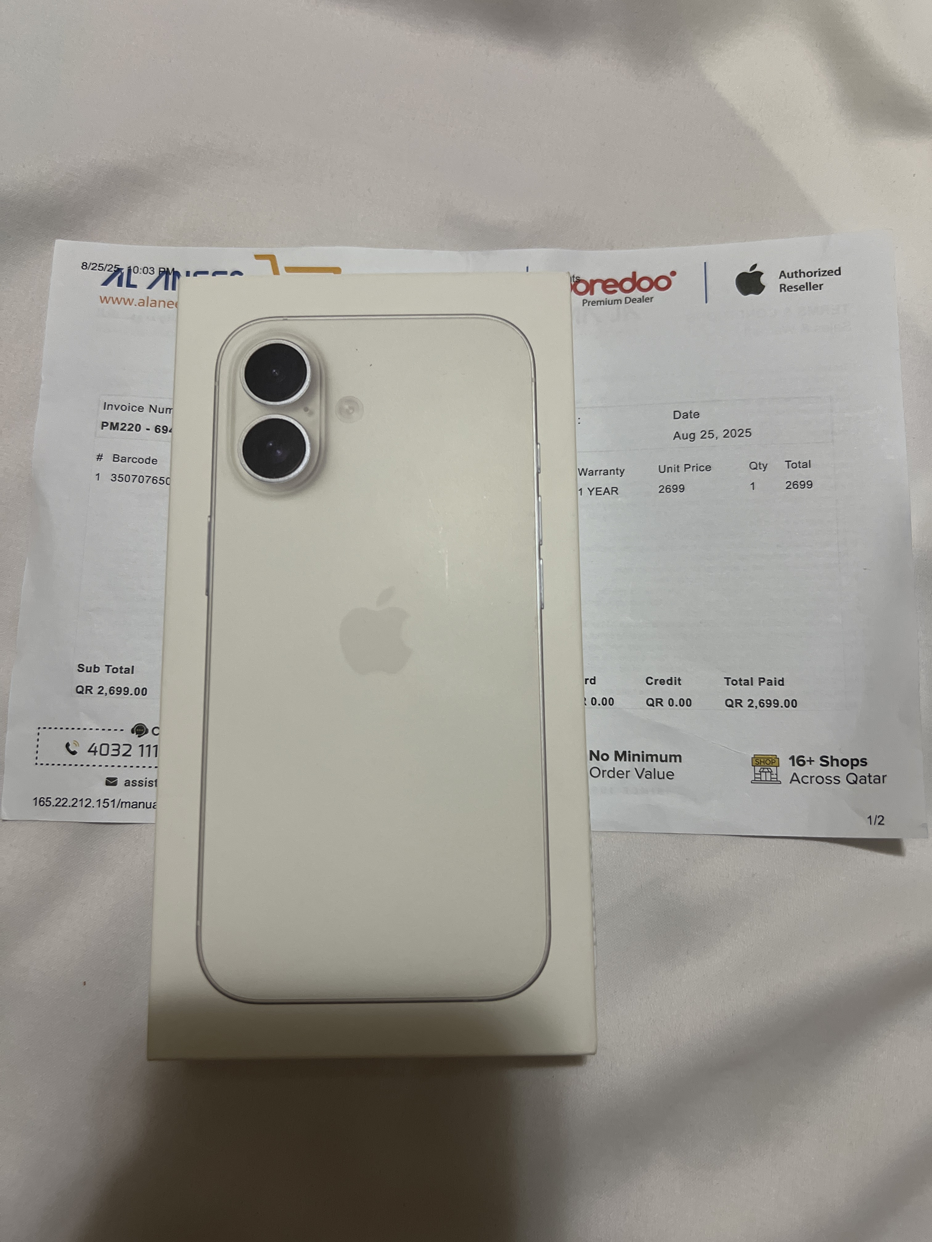 Brand new packed I PHONE 16, 128 GB WHITE - Image 2