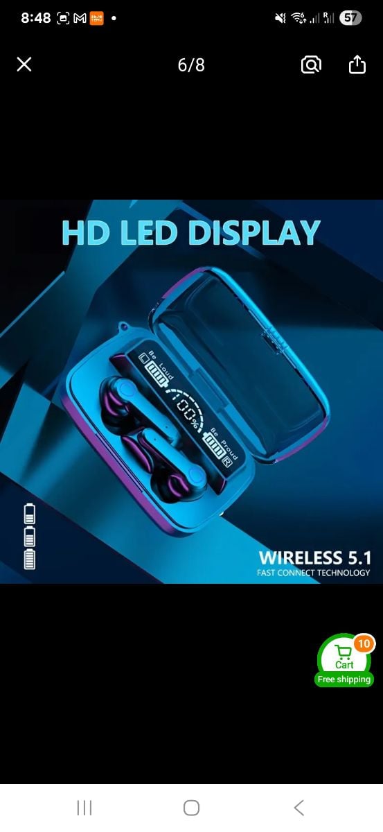 Wireless airbuds w/ flaslight & power bank - Image 4