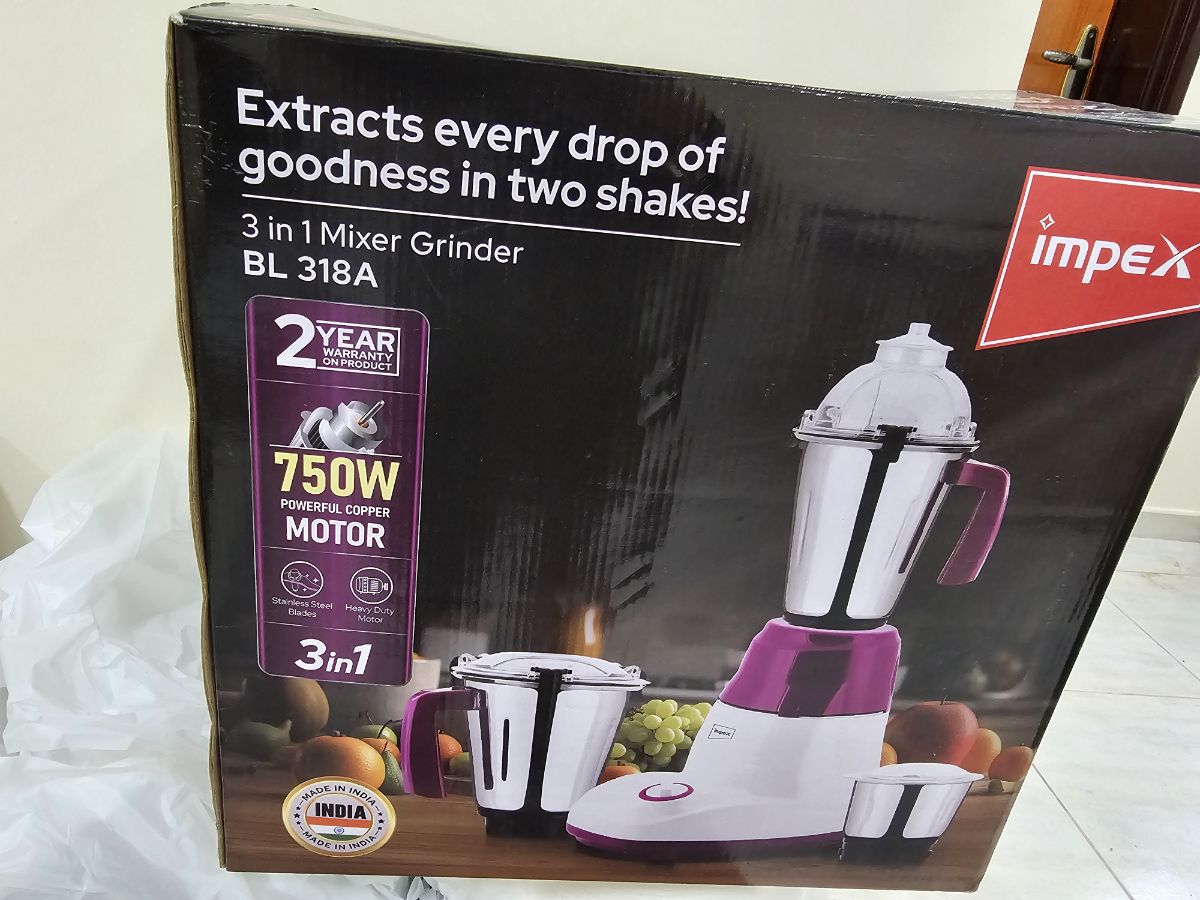 Impex 3 in 1 mixer ginder BL318A 750 wats - Image 2