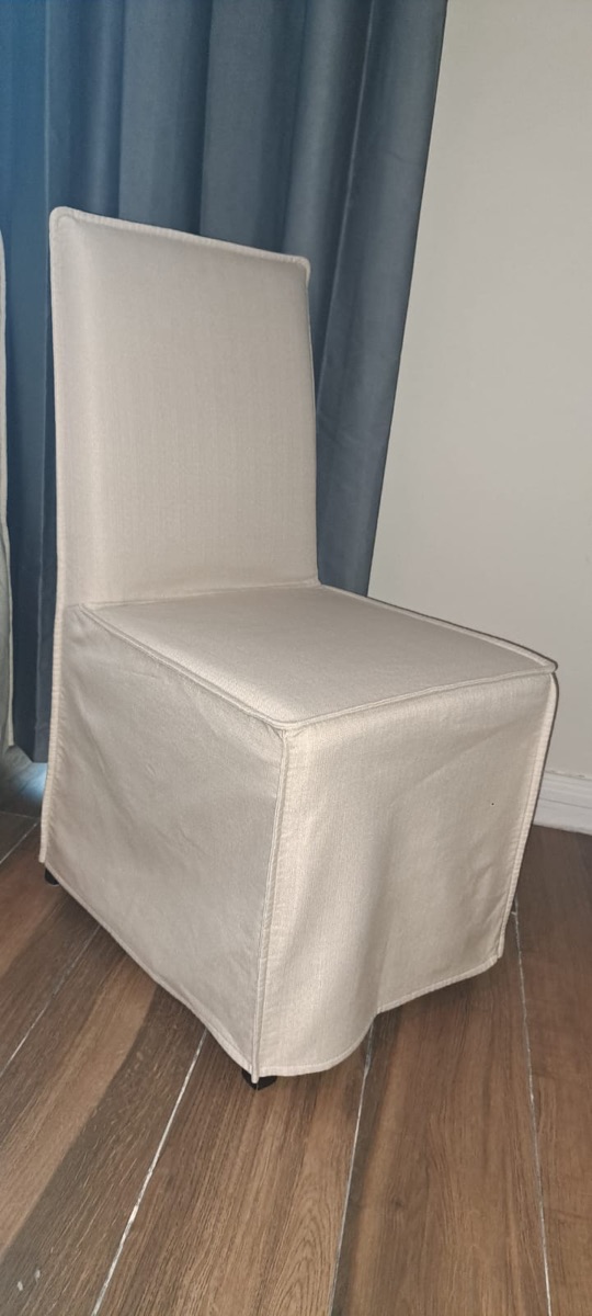 6 Dining Chairs & Covers - Image 1