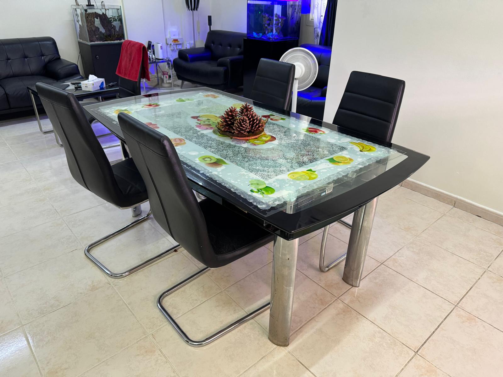 Dining Table with 4 Chairs for Sale - Image 1